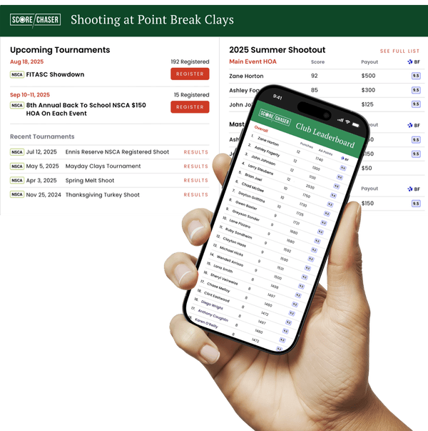 Scorechaser application screenshots