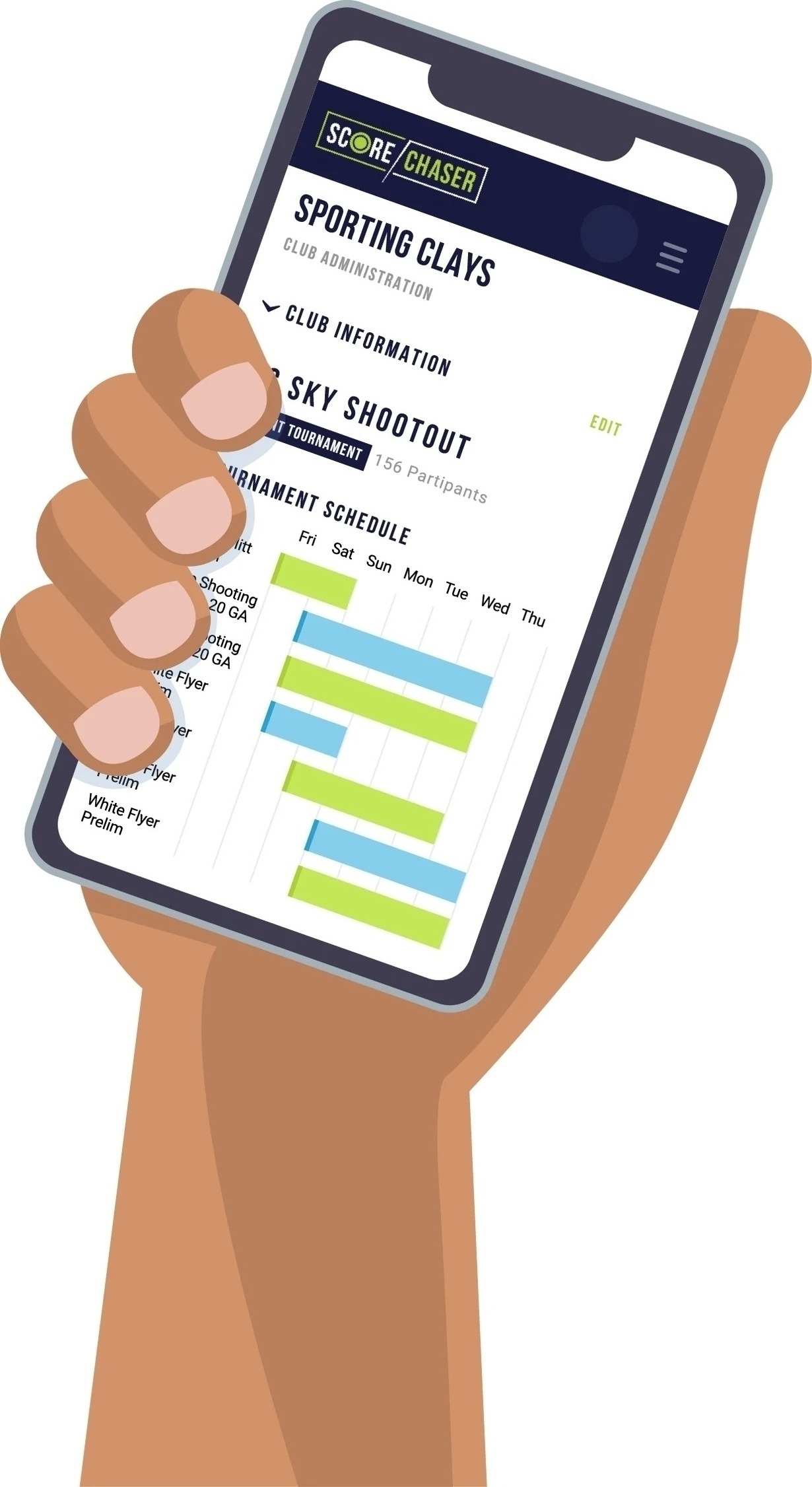 A mobile presentation of a website