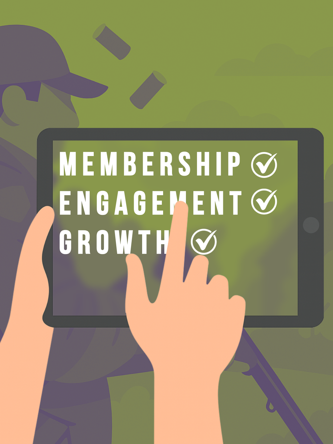 membership, engagement, growth graphic
