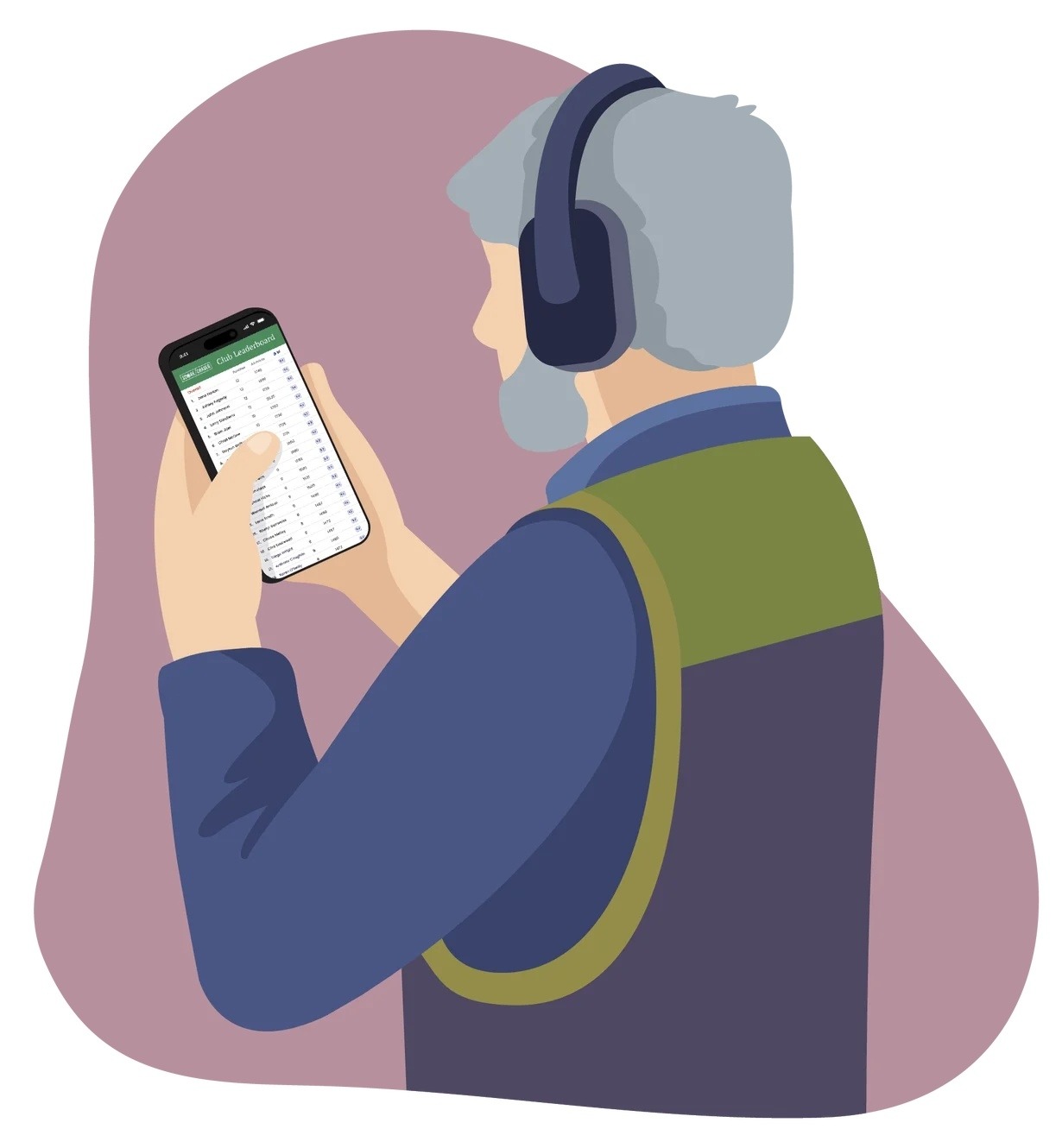 Man using a clays website on mobile