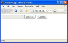The classic file uploader featured a file name field and button.