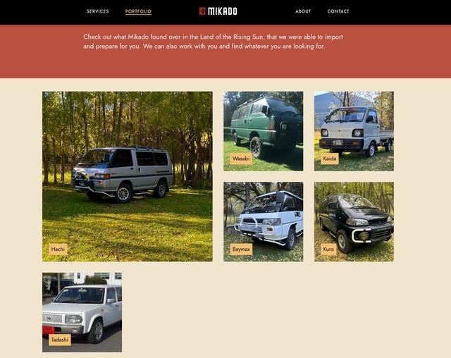 The Mikado JDMC Portfolio Page allows them to feature new imports, recent detailing work, and educational material about each JDM classic