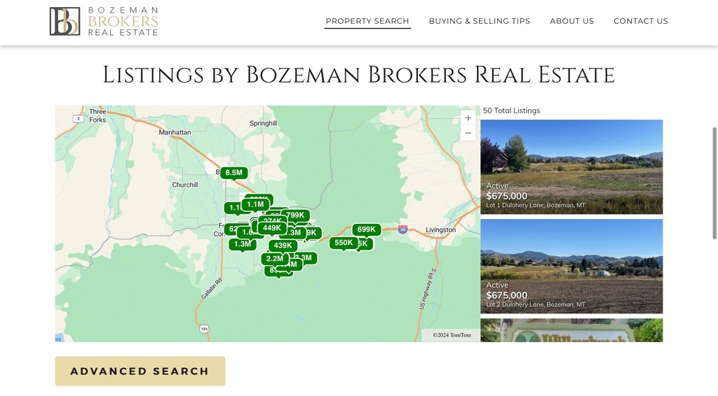 Clicking 'Advanced Search' Will Allow Users to Refine Their Property Search in a New, Pop Up Window