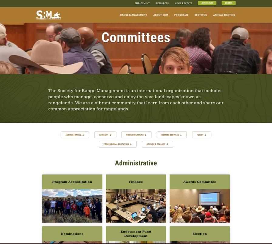 Committees List Page
