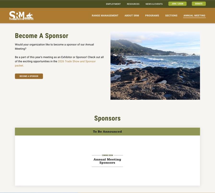 Annual Meeting Sponsors Section