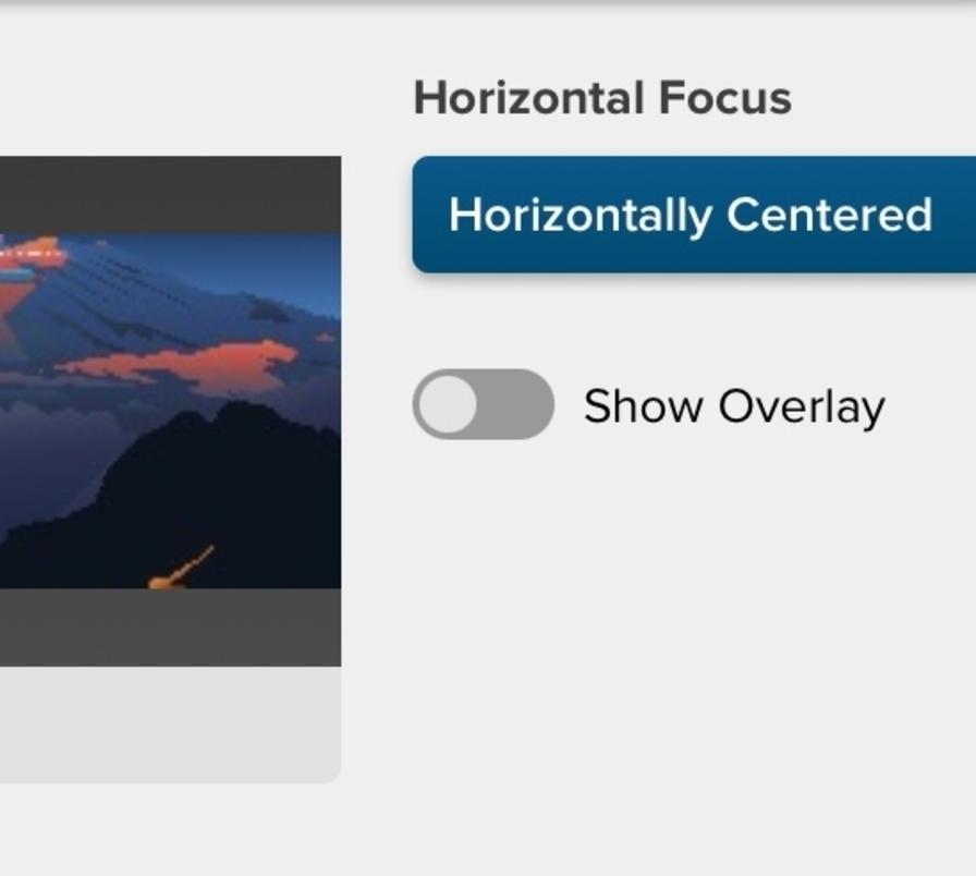 Horizontal and Vertical Image Focus Controls