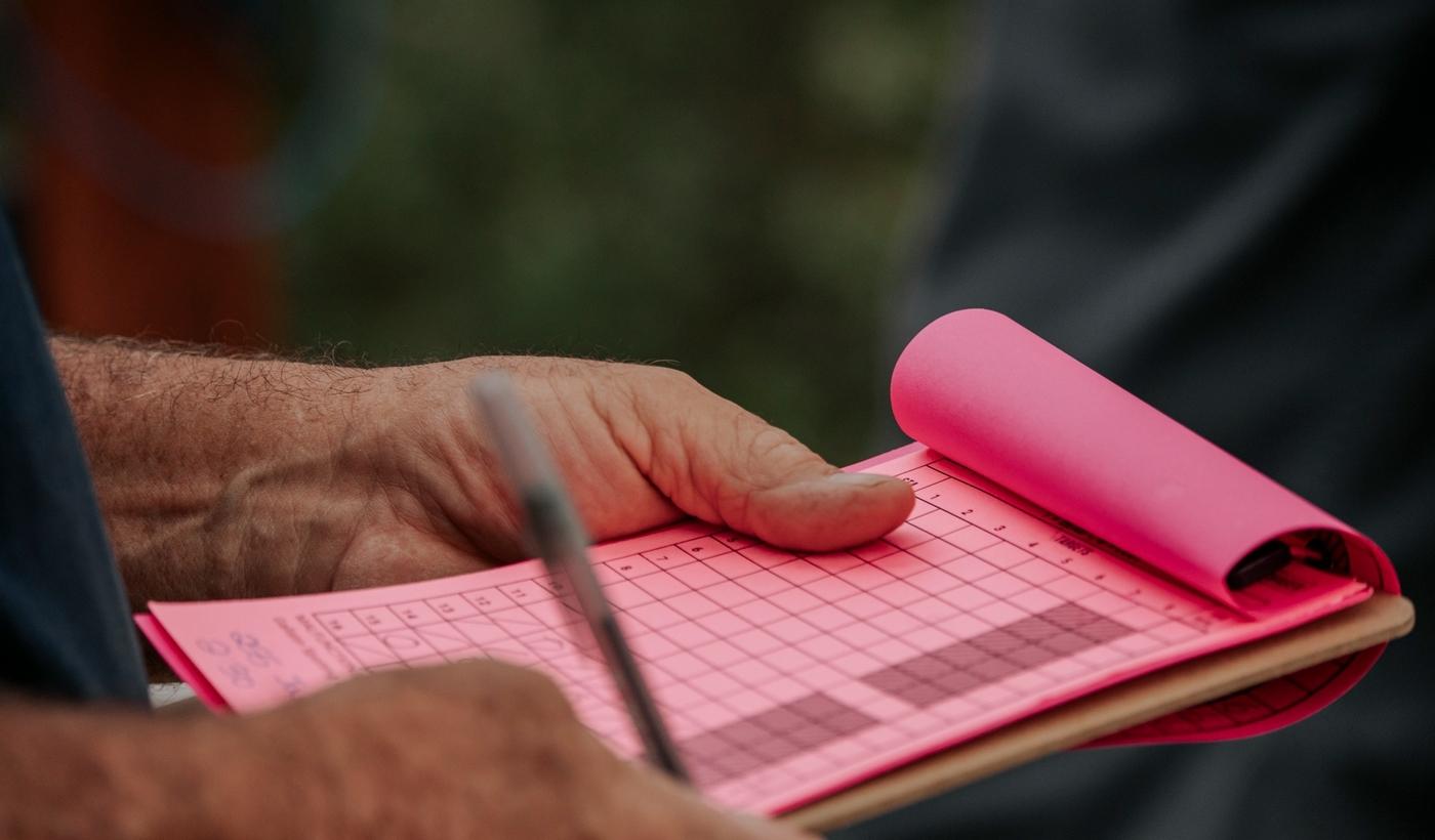 Trapper marking score card