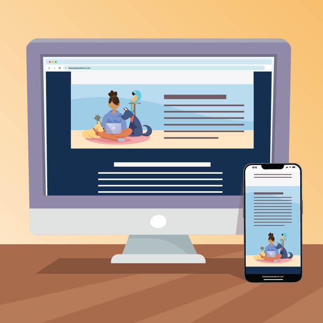 Illustration showing a single SVG scaling smoothly across multiple device sizes.