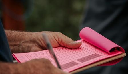 Sporting clays score card