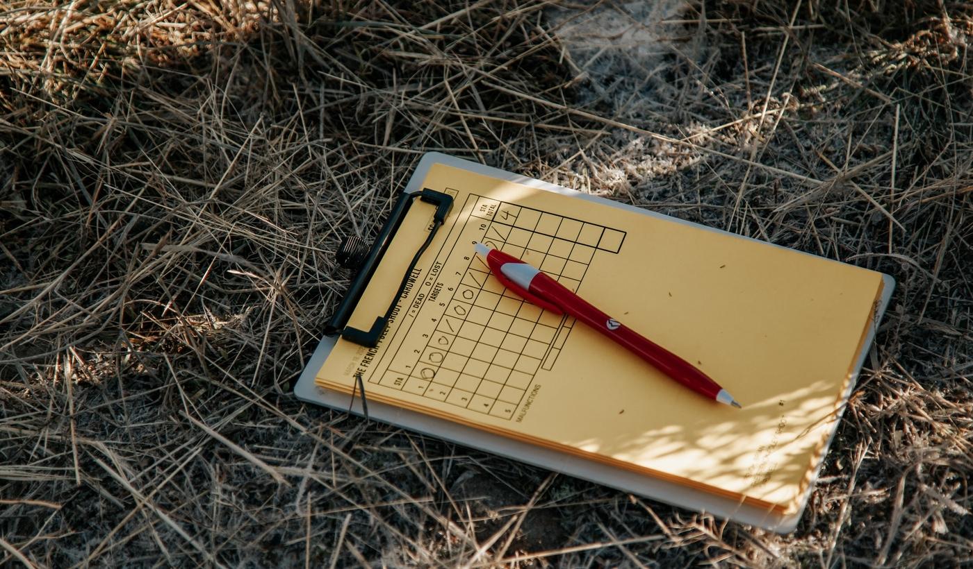 Sporting clays score card