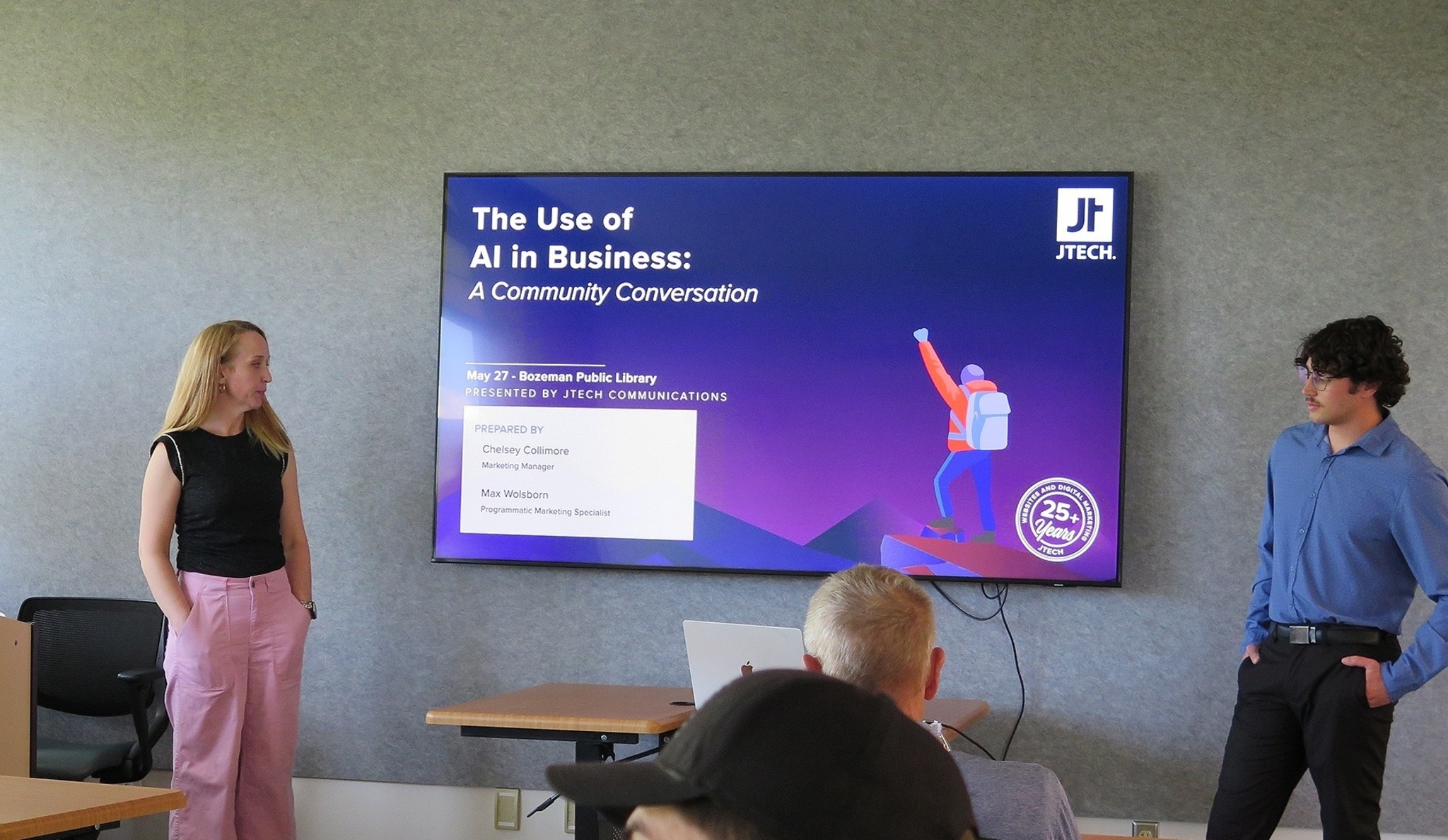 The JTech Team presenting 'The Use of AI in Business"