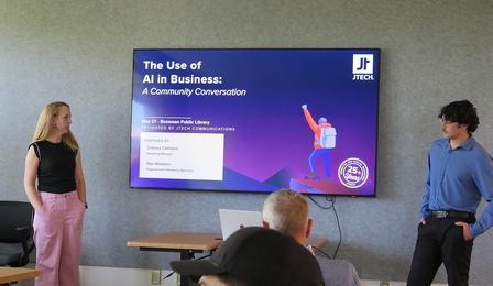 The JTech Team presenting 'The Use of AI in Business"