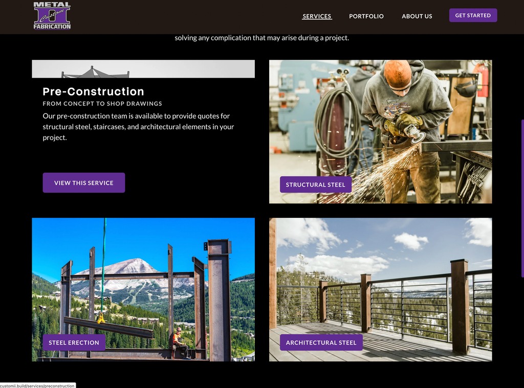 Custom II's Services Page