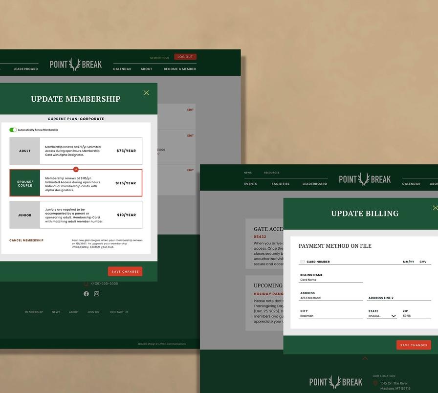 JTech's easy to use sites make updating member details and payment information a breeze.