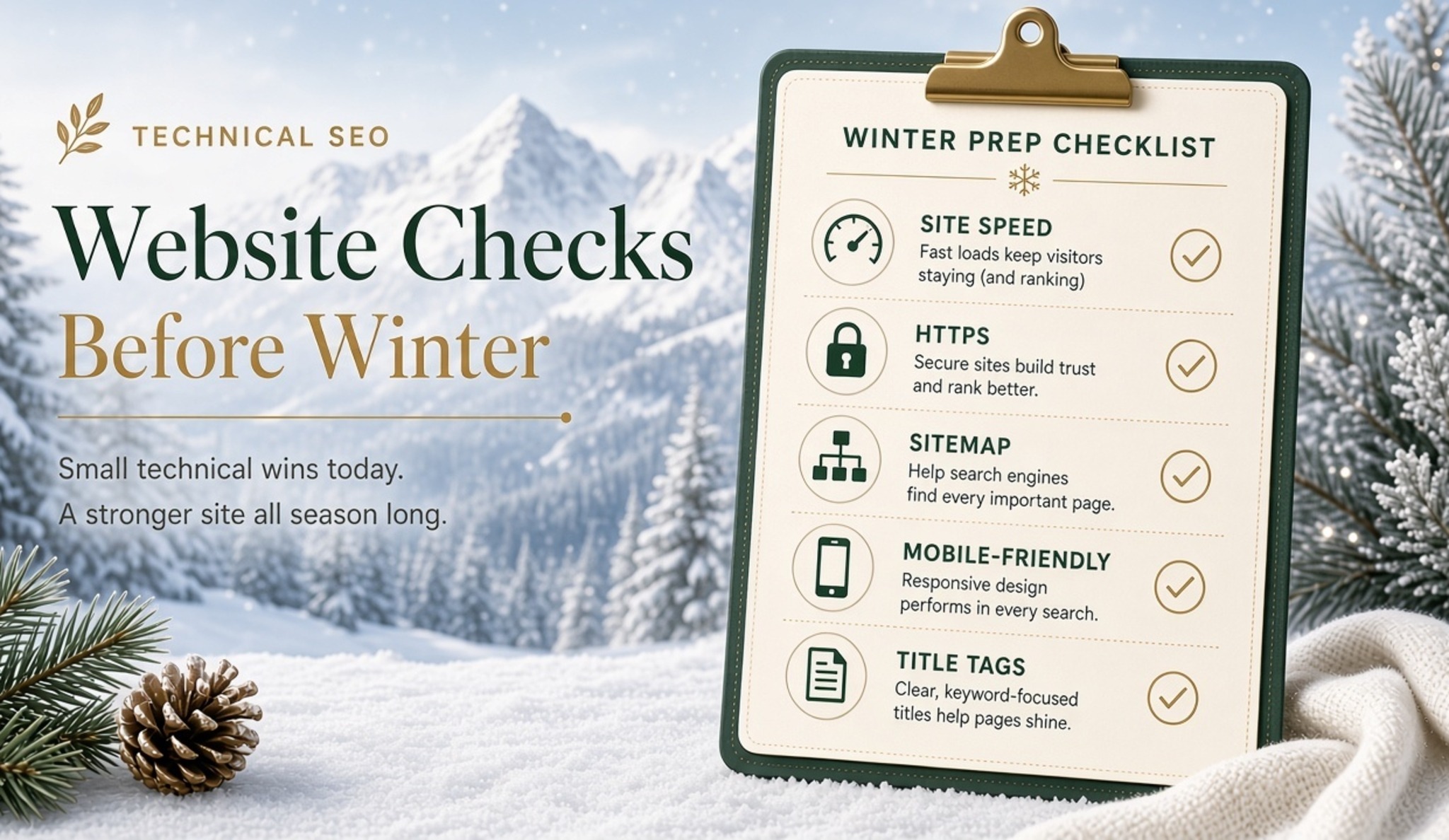 Website Checks That Help Bozeman SEO Before Winter