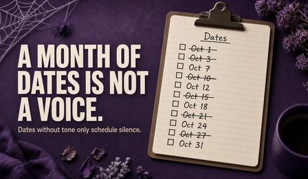 A Month of Dates Is Not a Voice