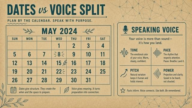 Dates versus voice split infographic
