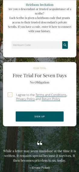 Scrolls of Legacy Create an Account