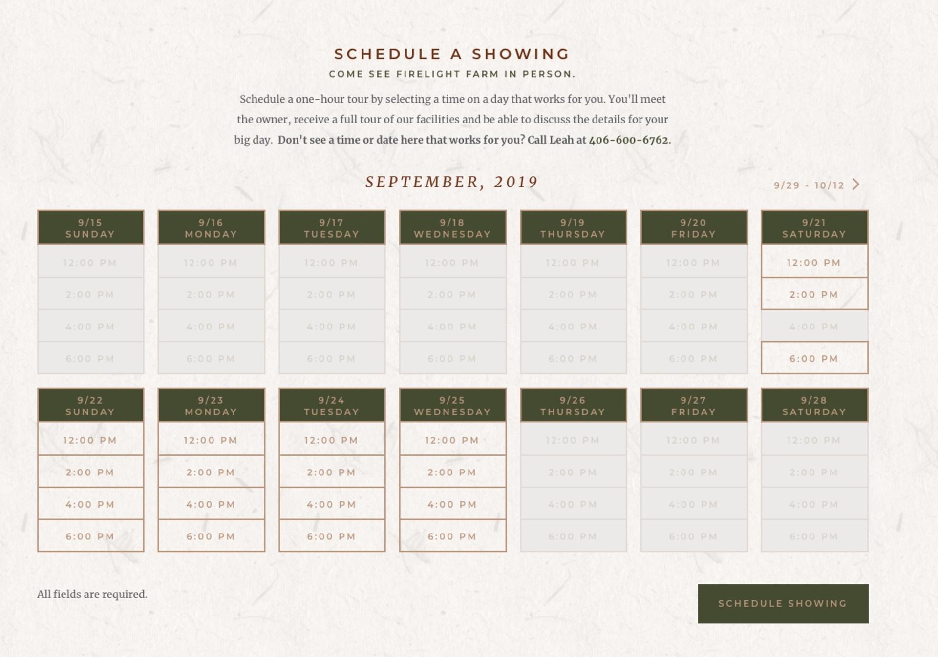 Scheduling system
