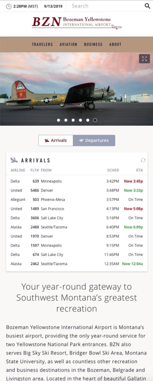 Arrivals and Departures board.