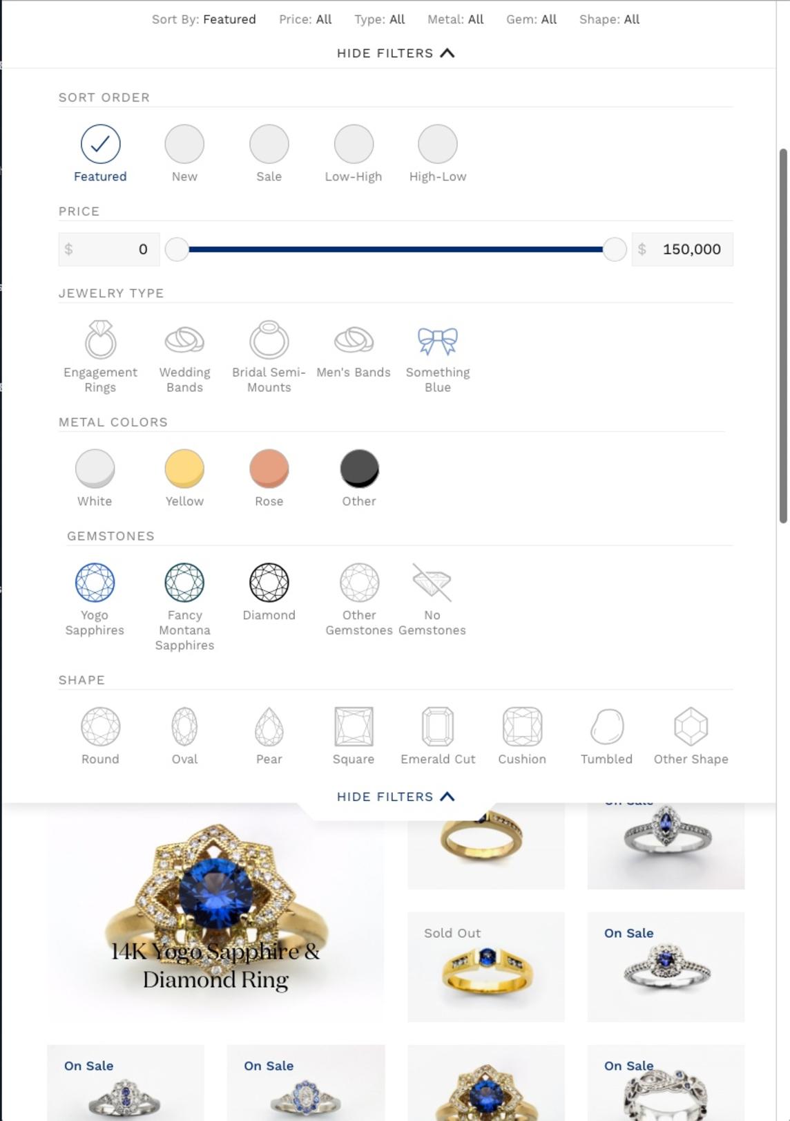 Gem Gallery Filters