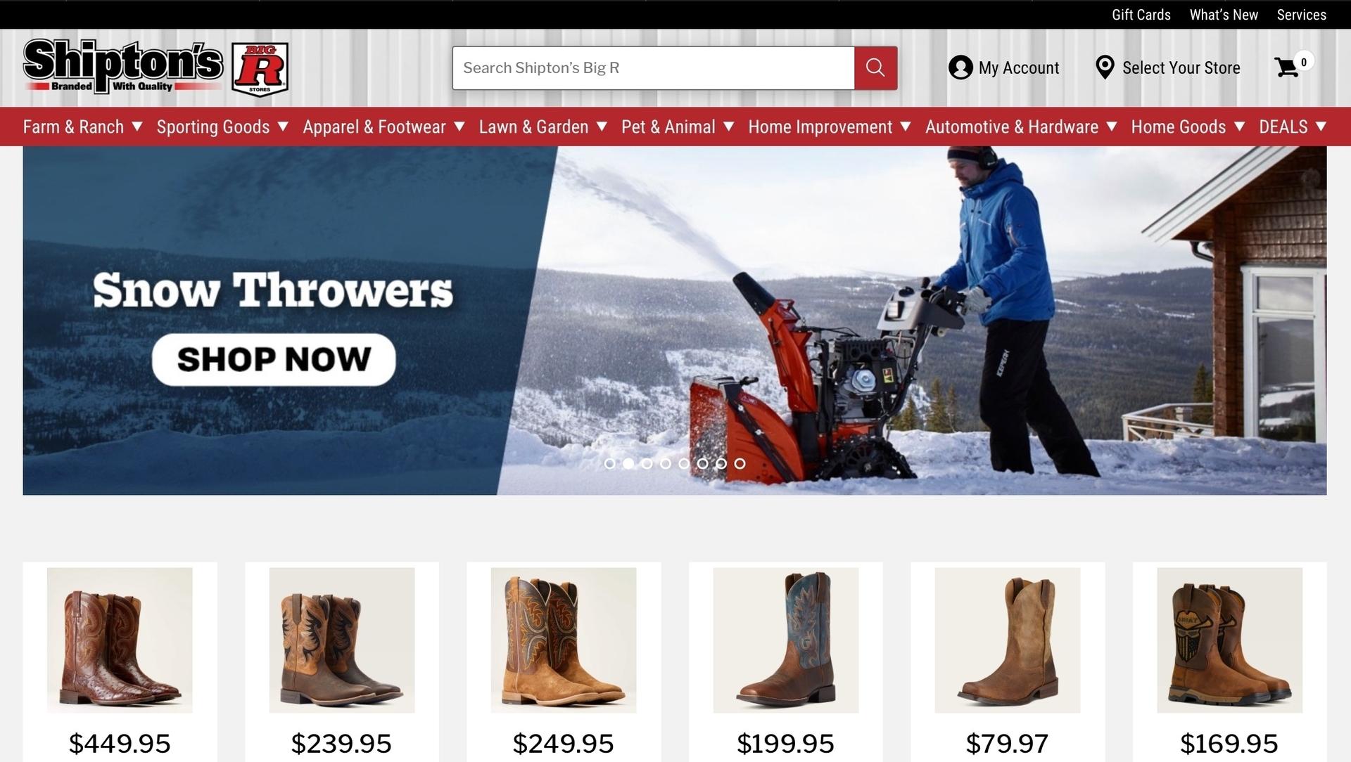 SEO for Shipton's Big R screen shot
