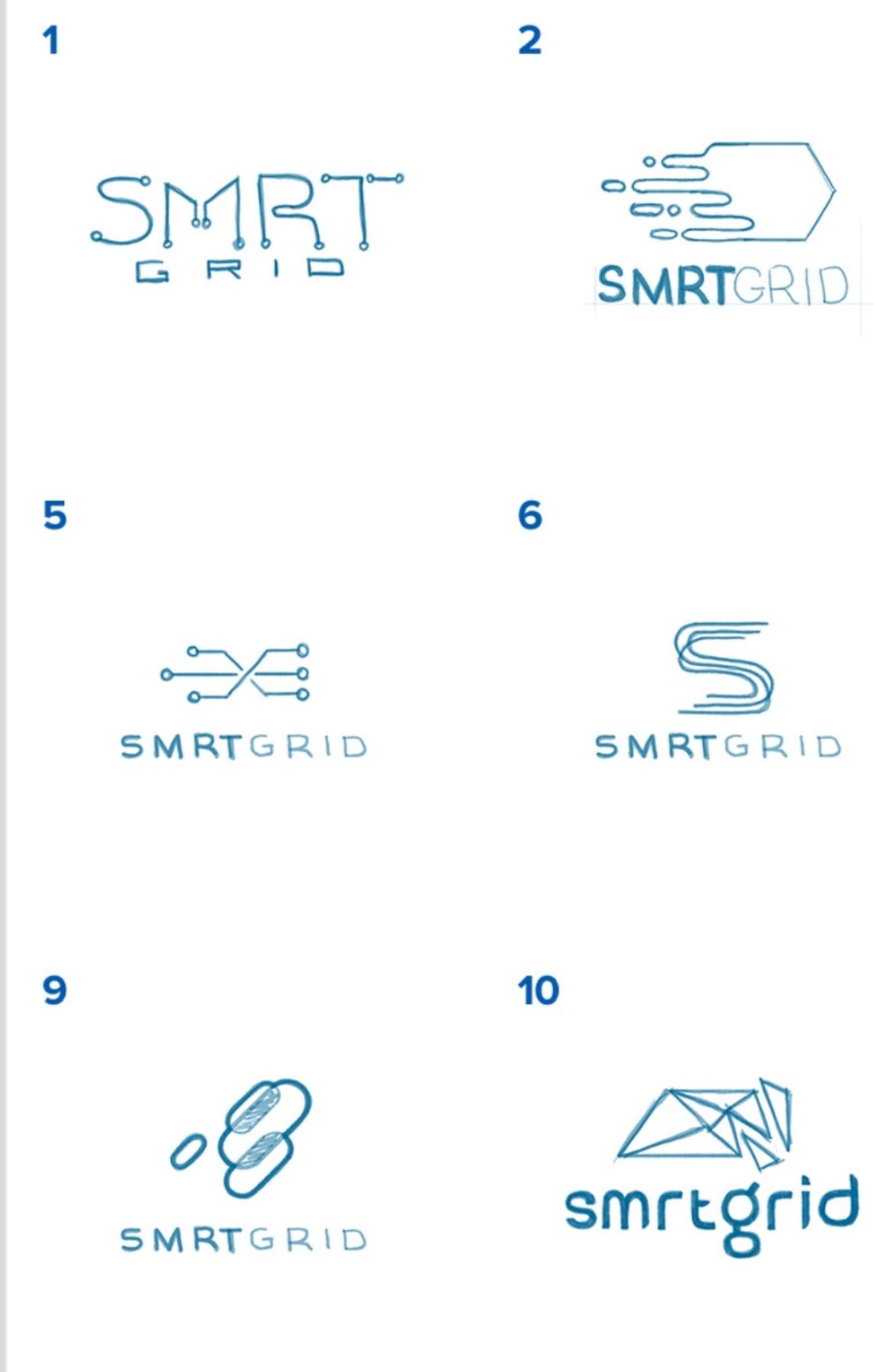 SMRTGrid Logo Sketchs Initial
