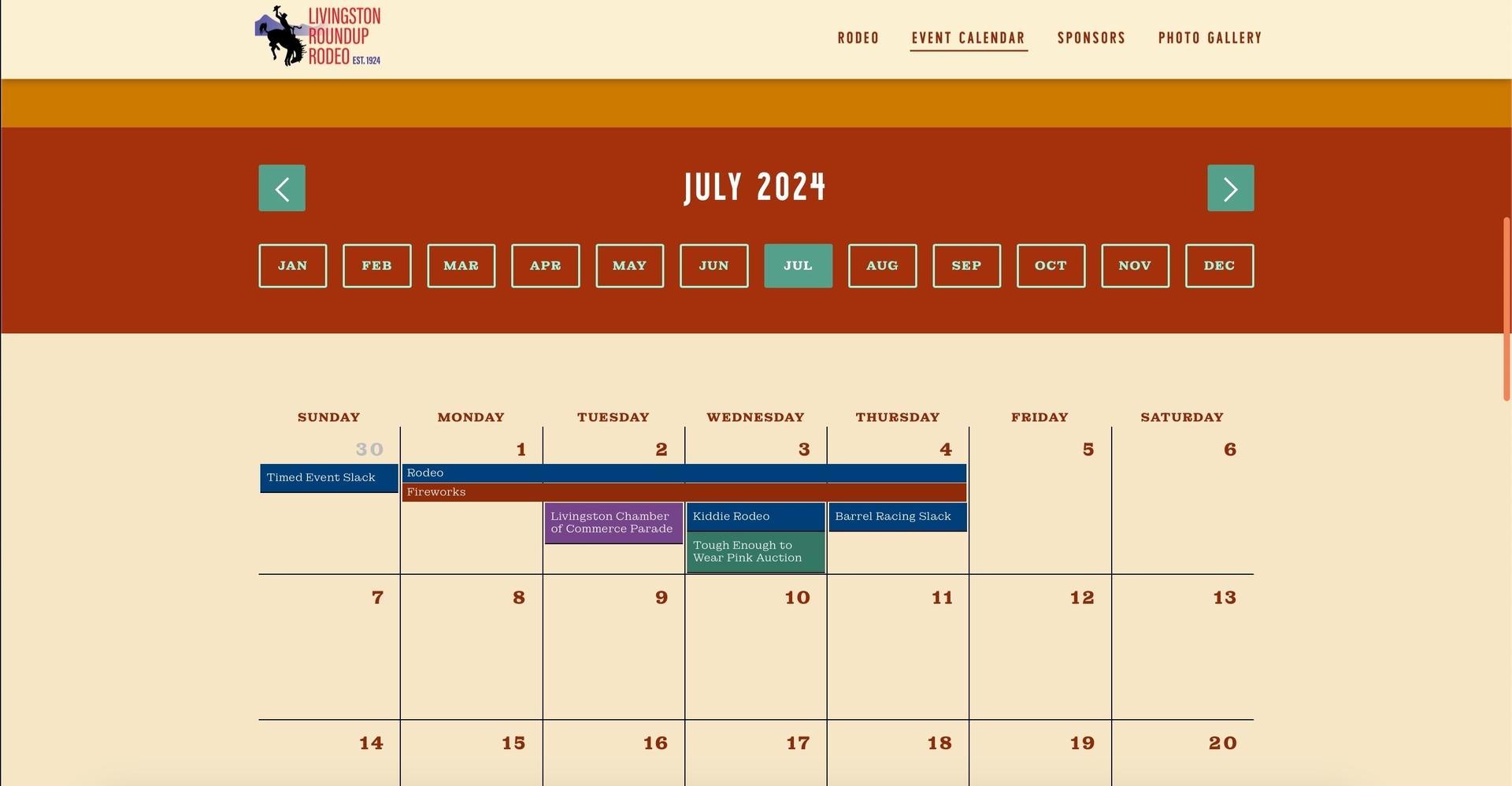 The Livingston Roundup Rodeo Event Calendar