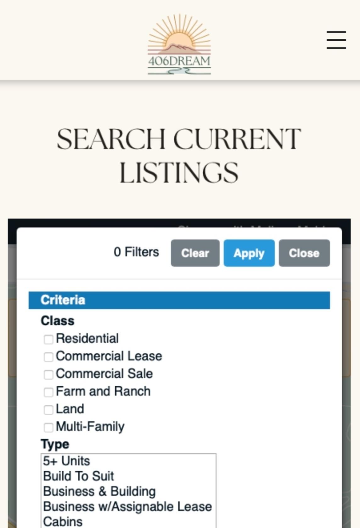 Property listings Page