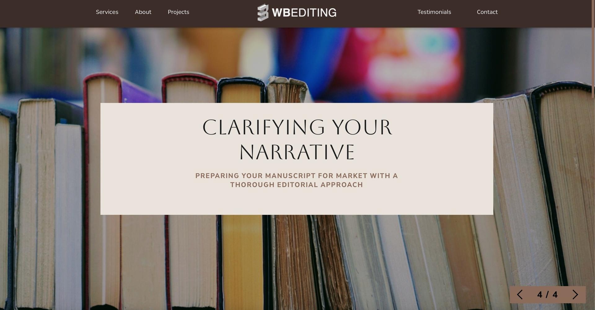 WBEditing screen shot