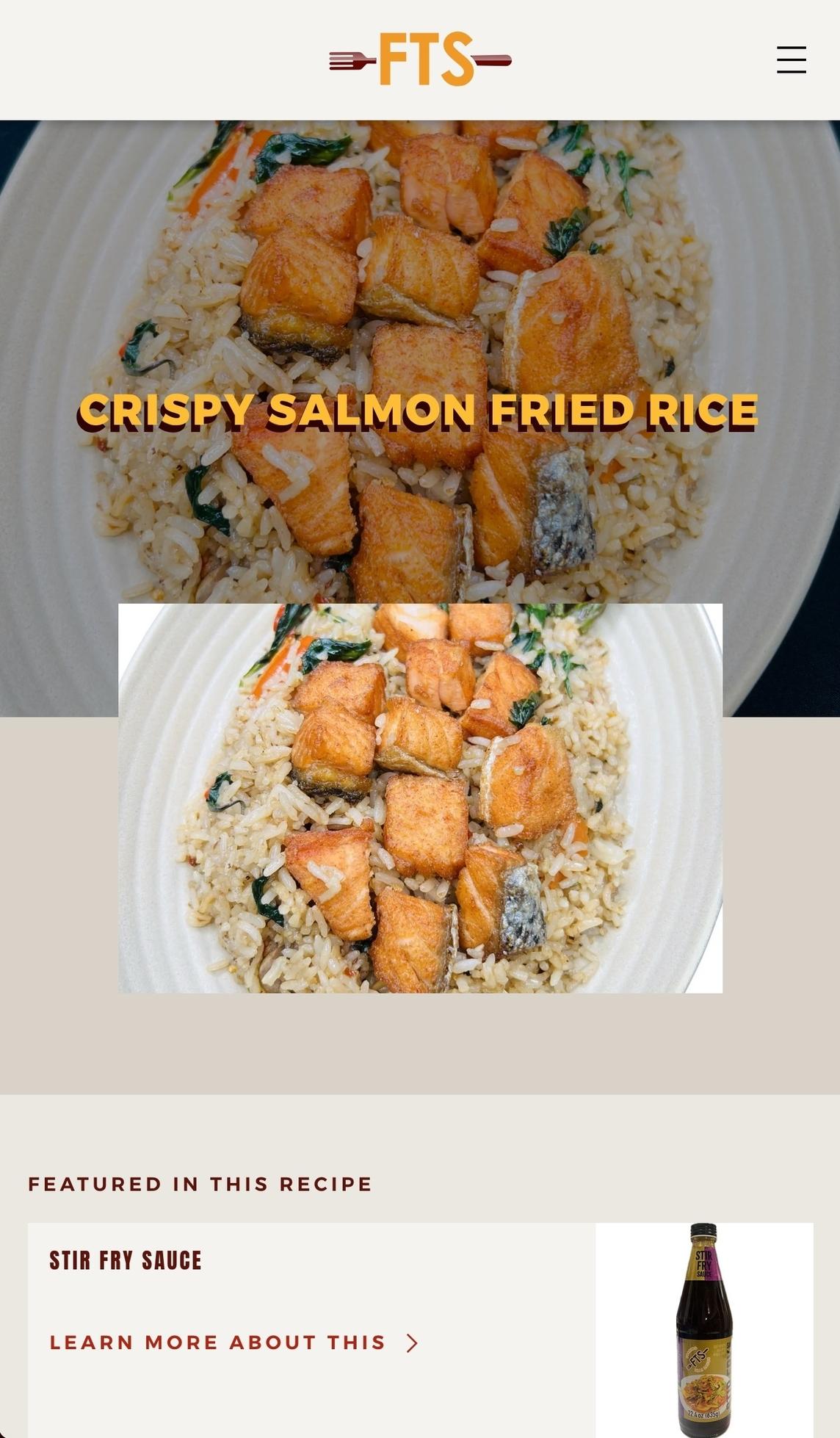 FTS Recipe Detail Page
