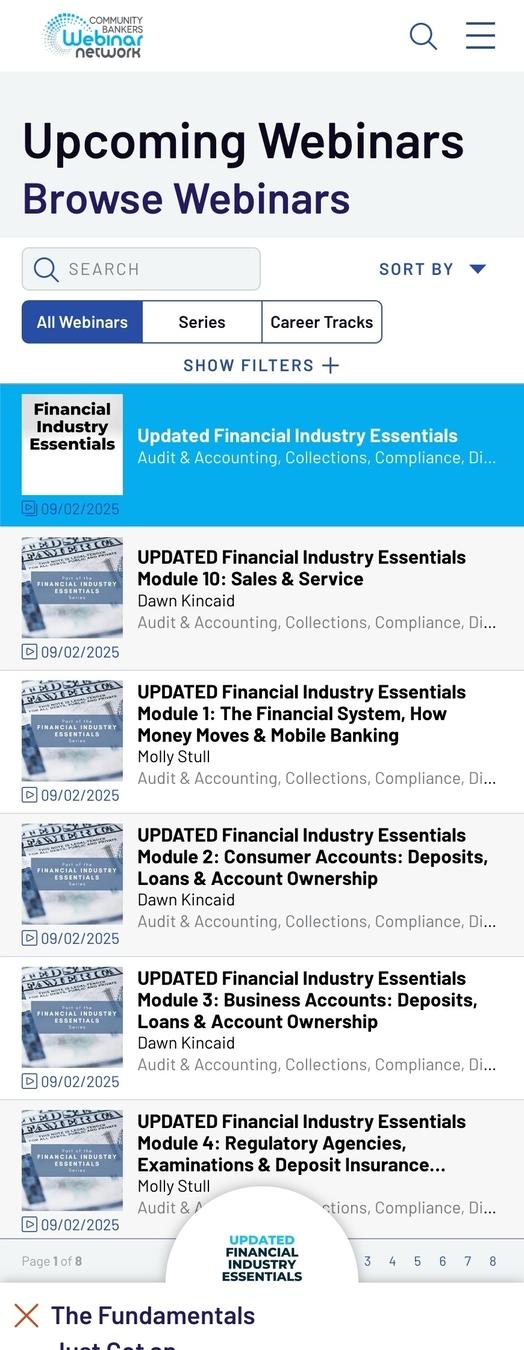 Financial Education Inc. List View