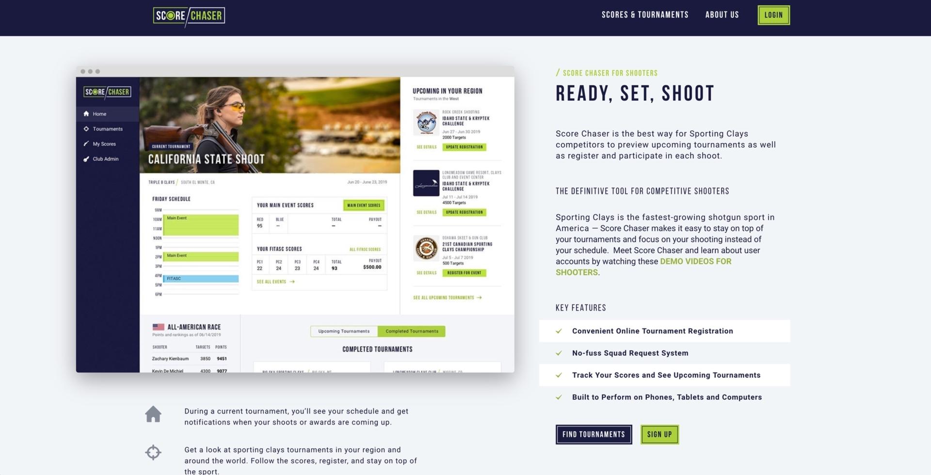 Score Chaser homepage
