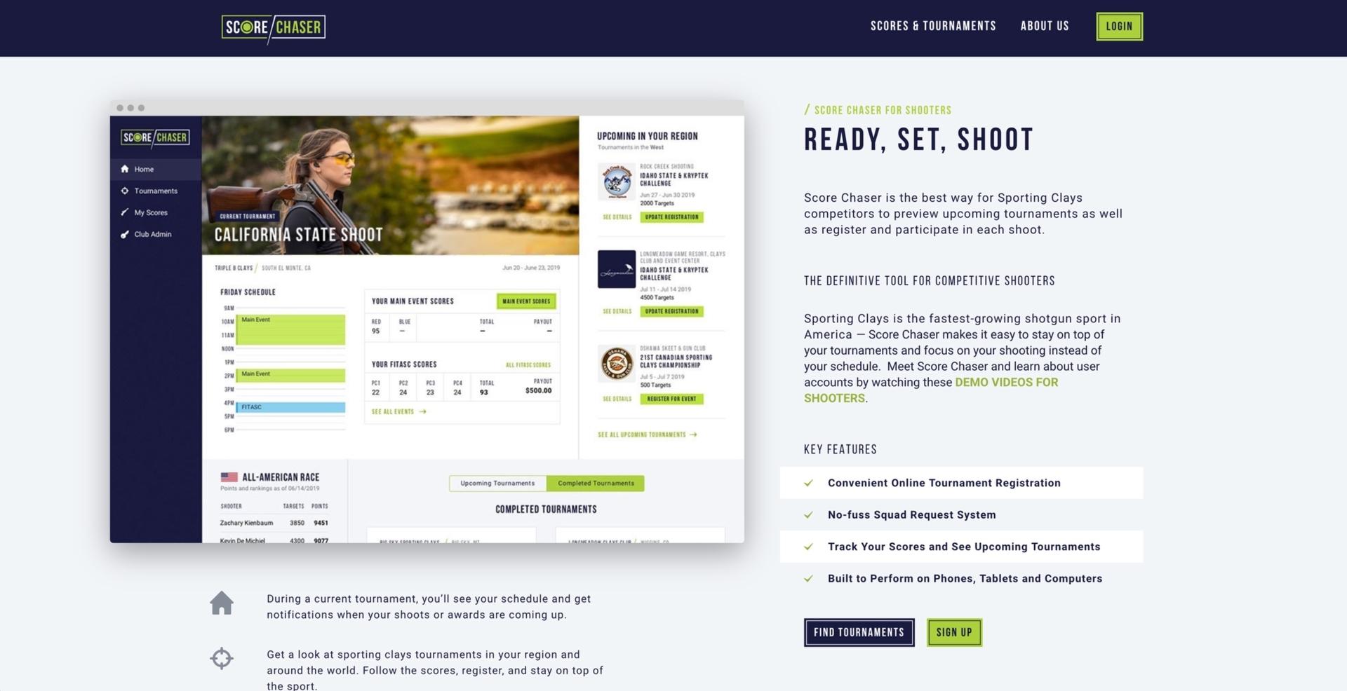 Score Chaser homepage