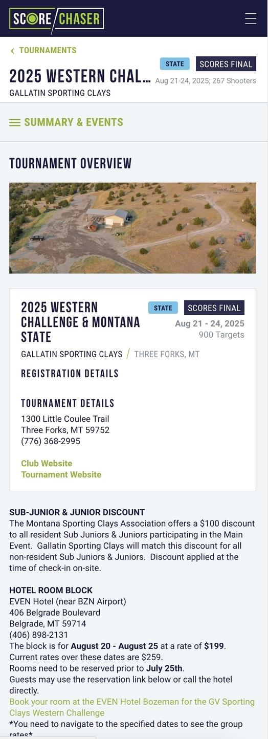 Score Chaser homepage