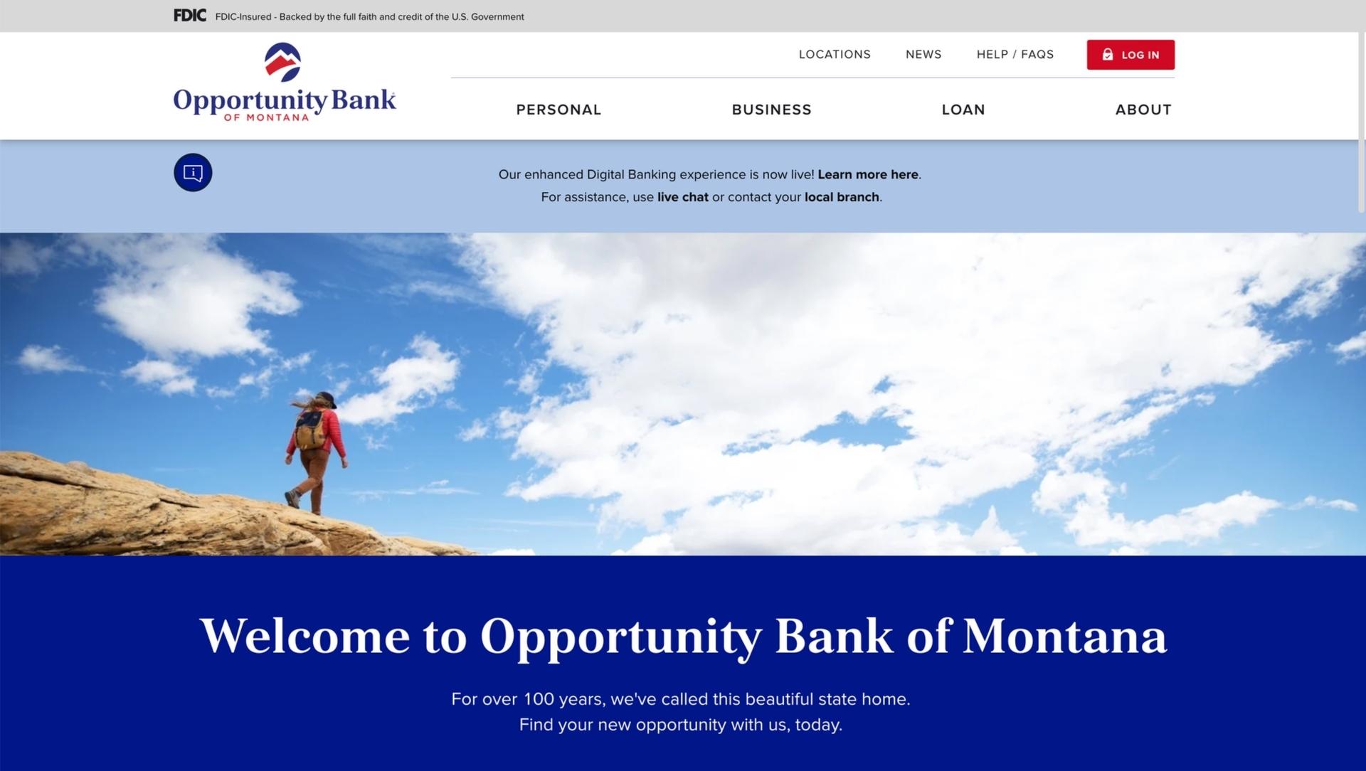 Opportunity Bank of Montana screen shot