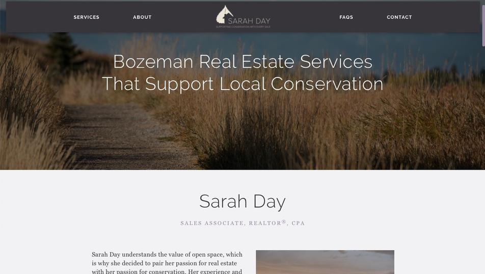 Sarah Day Bozeman Real Estate screen shot