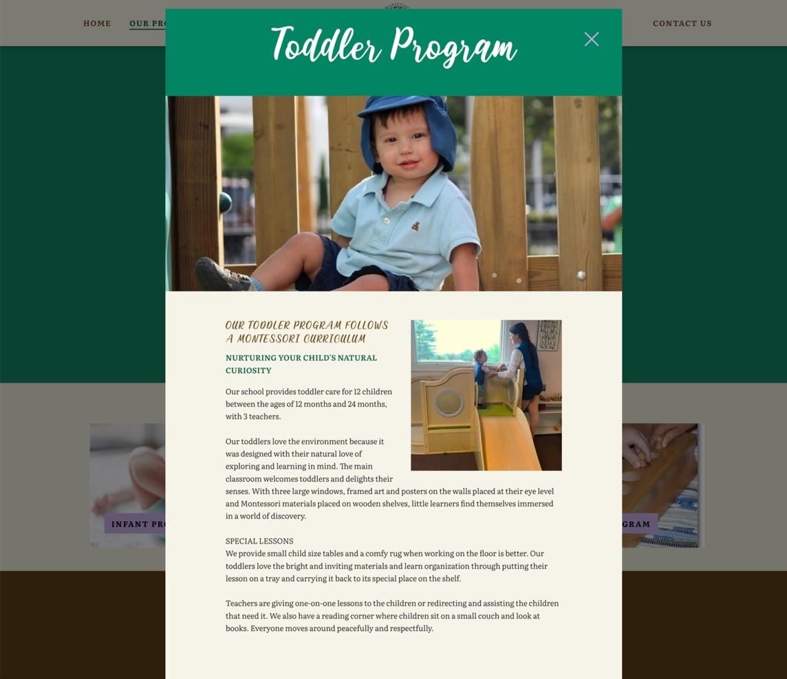 Toddler Program Details