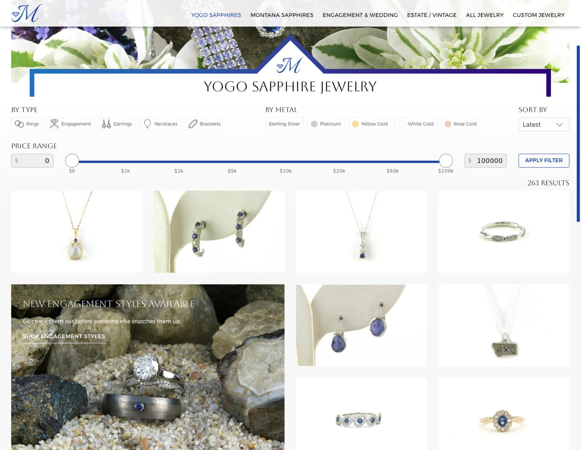 Miller's Jewelry product page